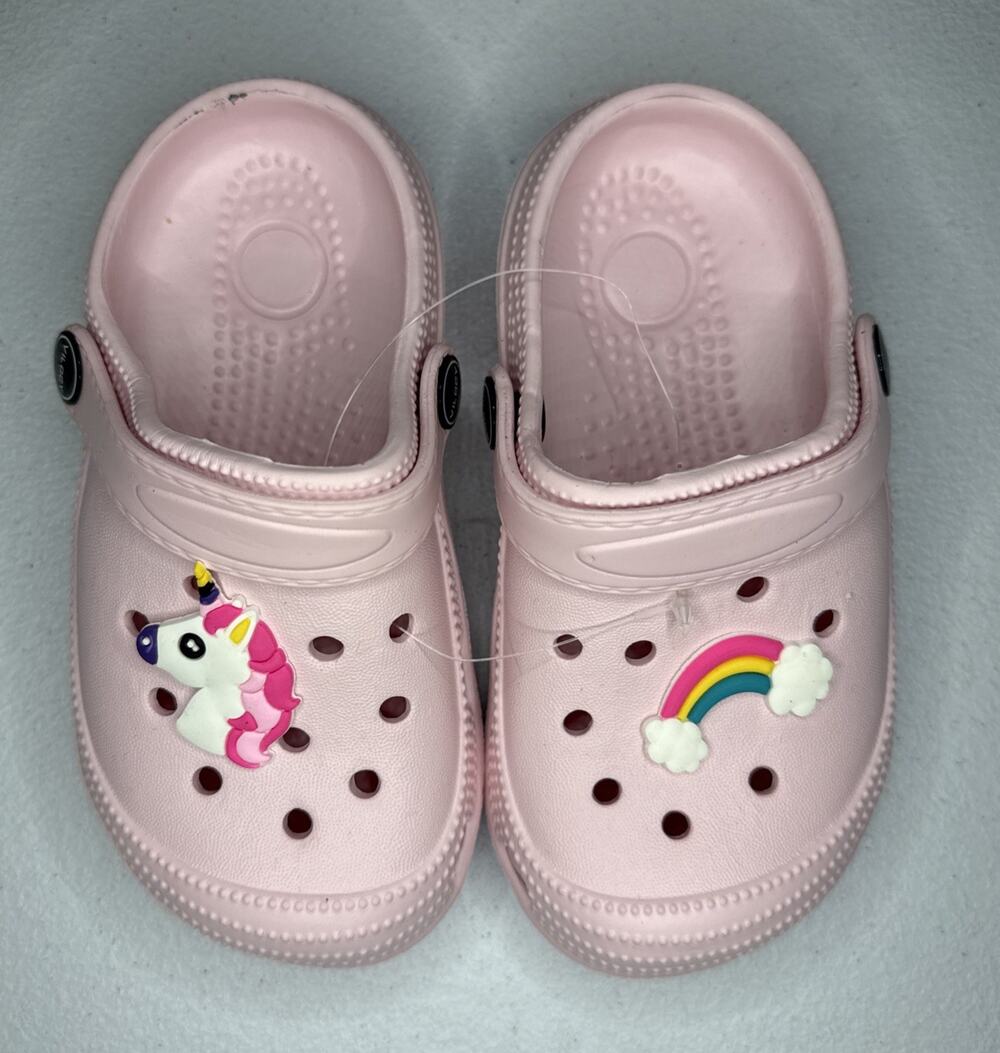 Vilocy Girls Charms Detailed Clogs in pink Size 25 (8.5-9c)
